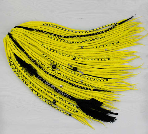 Alarm one-of-a-kind wool dreads, braids and twist