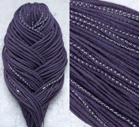 Blackberry wool dread set