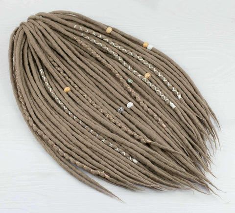 Blonde wool dreads