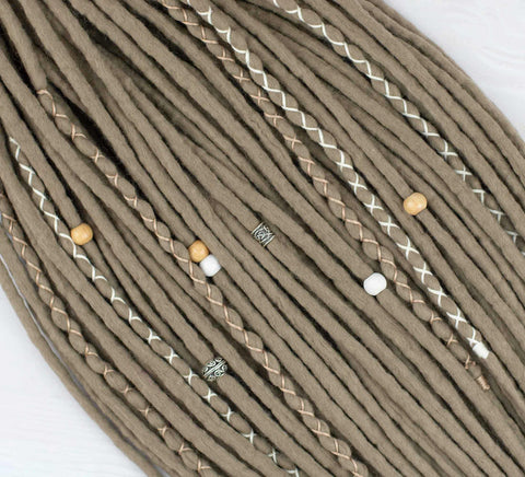 Blonde wool dreads