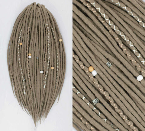 Blonde wool dreads