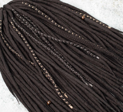 Coffee wool dreads