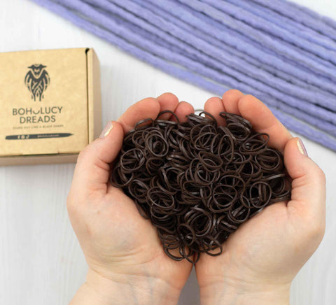 Coffee brown rubber band 500 pcs