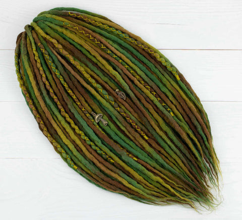 Forest wool dreads