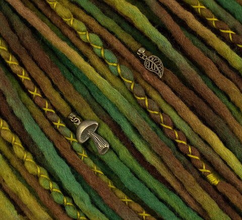 Forest wool dreads