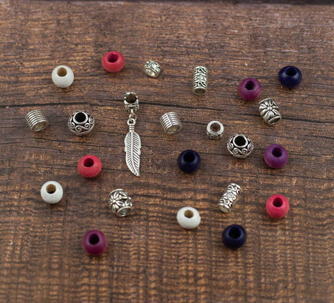 Hydrangea dread bead set