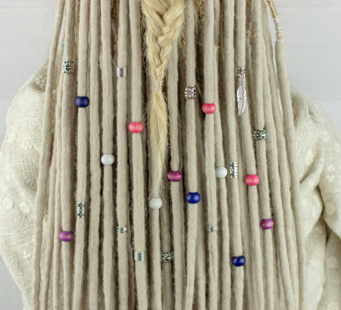Hydrangea dread bead set