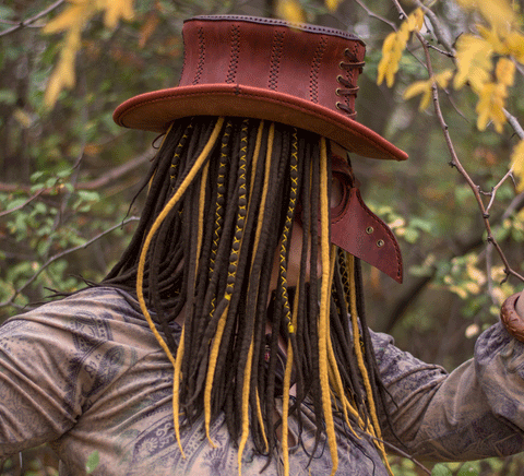 Full set of dark brown and honey blonde dreadlocks 'Mocha honey'