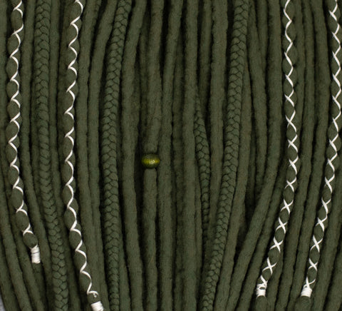 Moss set of 10 pcs wool dreads bundle