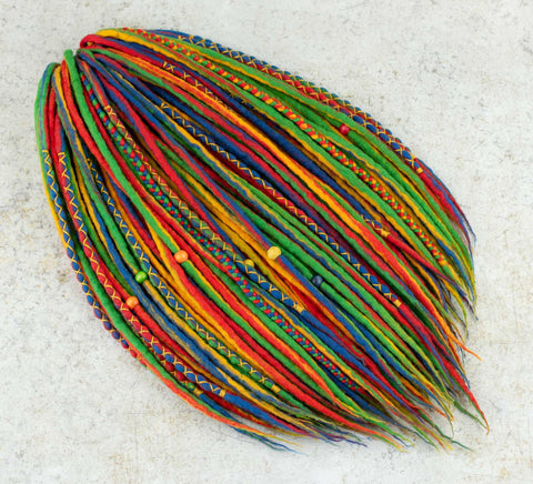 Primrose 50 double ended wool dreads and braids 12-15 inches