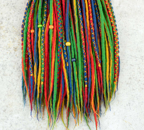 Primrose 50 double ended wool dreads and braids 12-15 inches