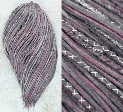 Winter flower dreadlock extensions