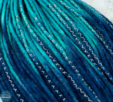 Jeans wool dreadlock extensions