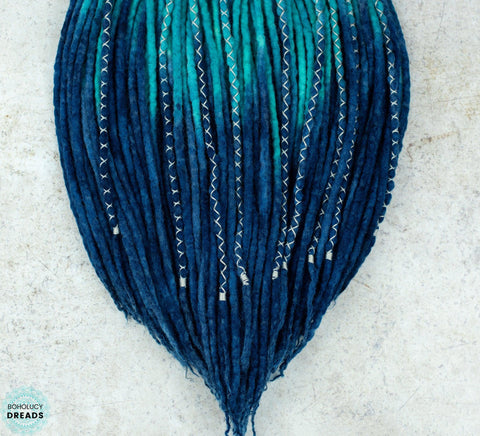 Jeans wool dreadlock extensions