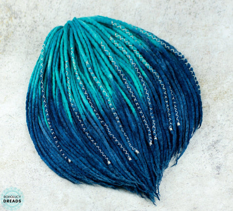 Jeans wool dreadlock extensions
